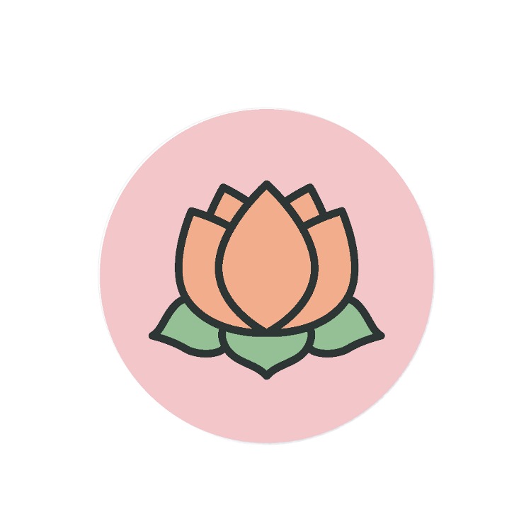 부처님오신날 분홍연꽃 스티커 (10개)